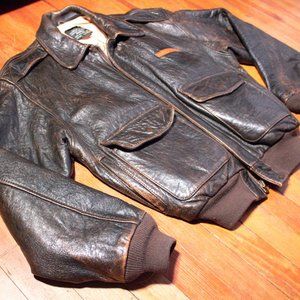 Leather Bomber Jacket - RARE